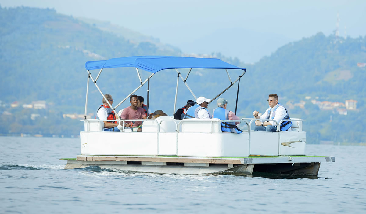 boat cruise on Lake Kivu